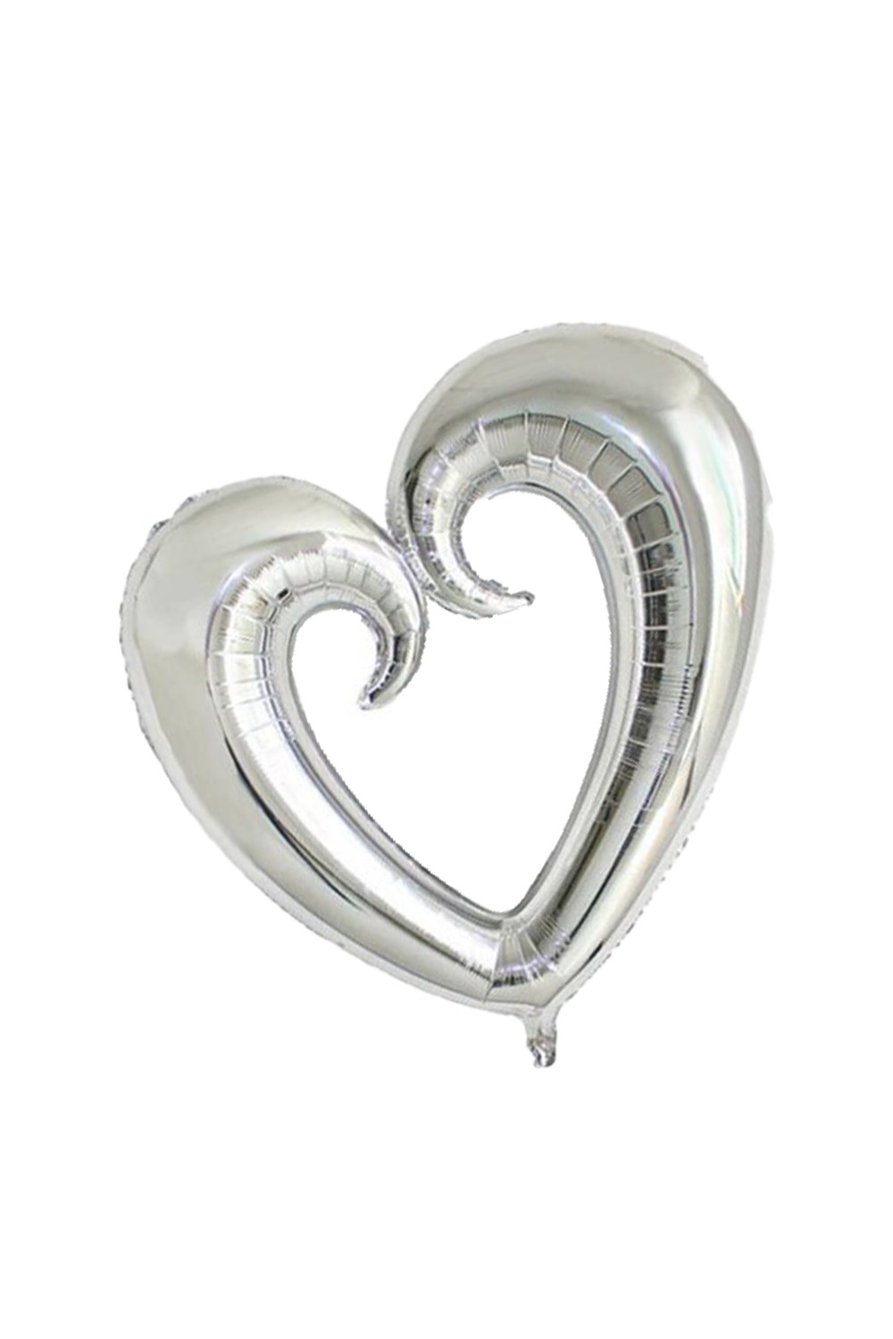 Parçalı Kalp Folyo Balon Gümüş 100x108cm