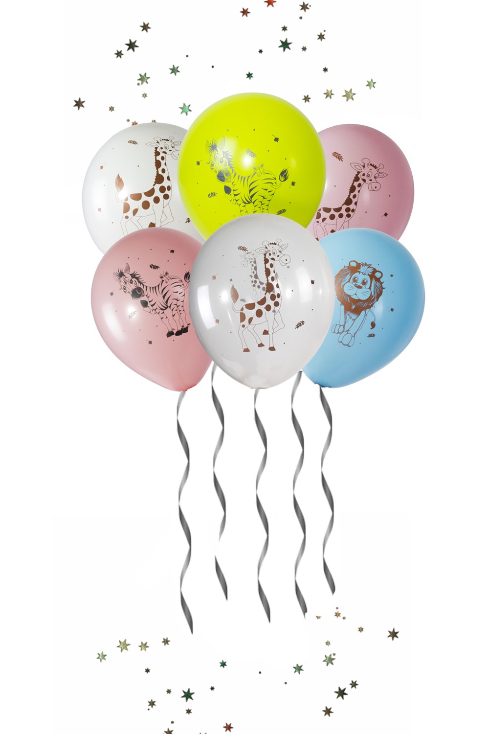 Safari Temalı Soft Renk Lisanslı Balon 10lu