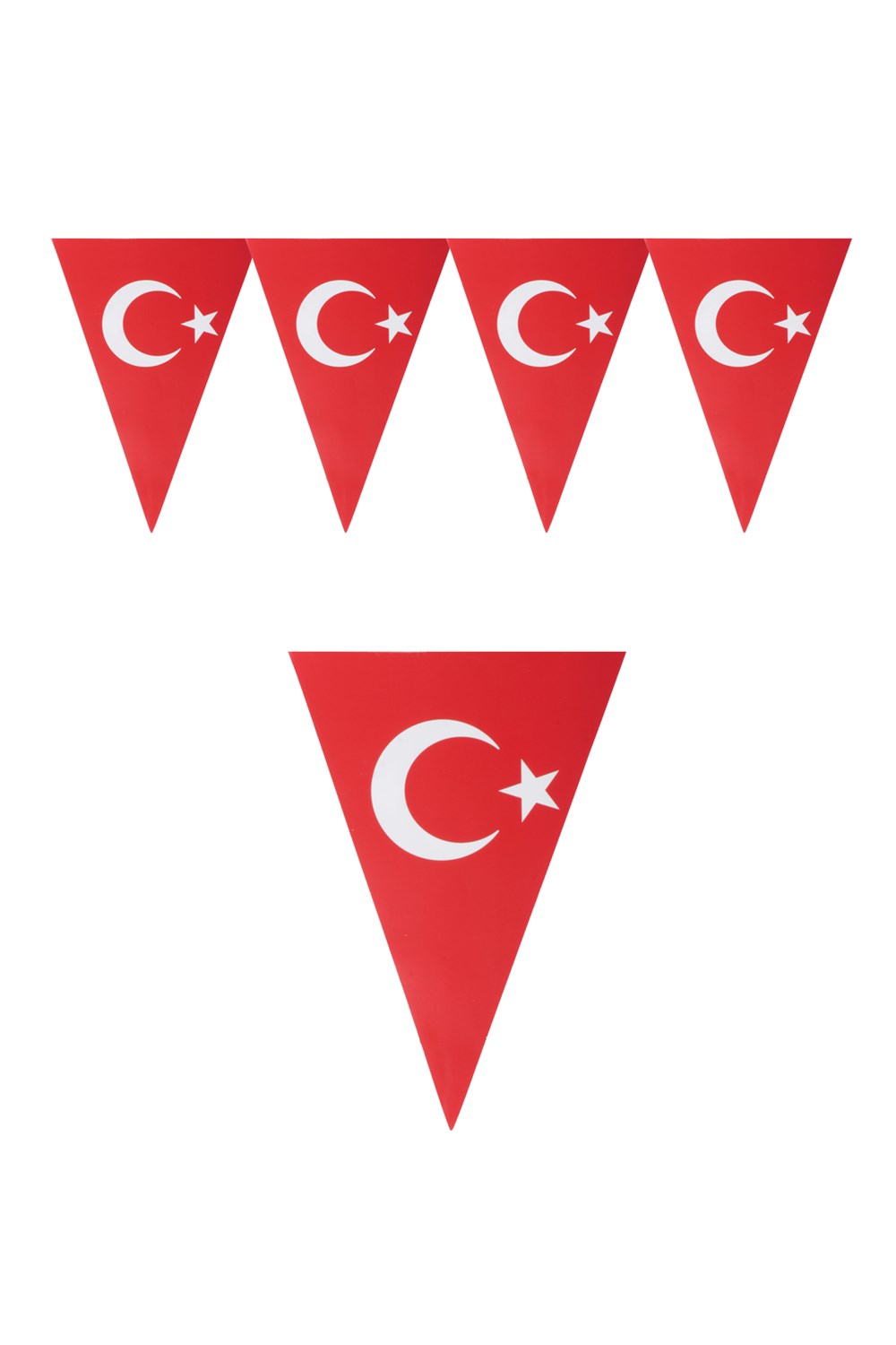 Türk Bayrağı Üçgen Flama 200cm