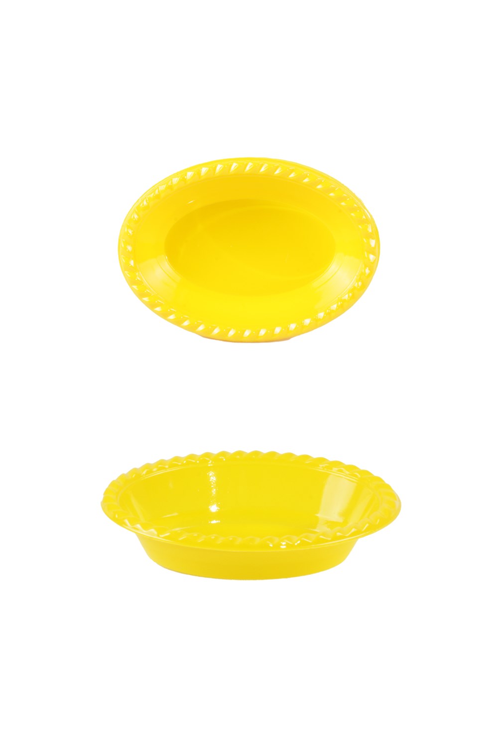 Sarı Plastik Kase Oval 8li 63mm