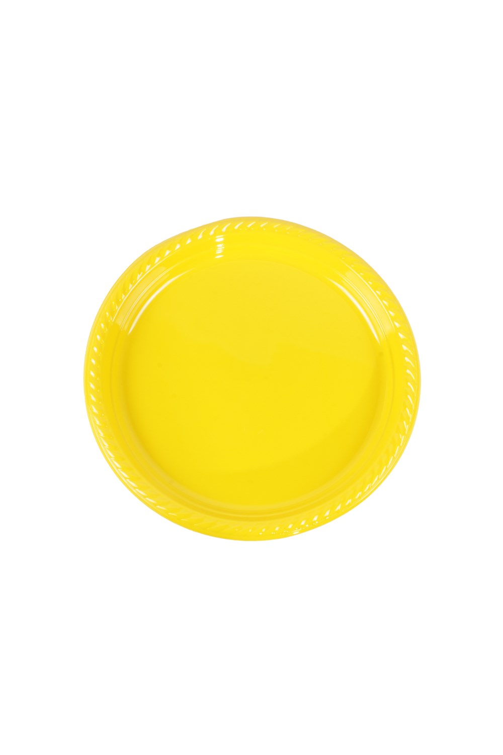 Sarı Plastik Tabak Yuvarlak 8li 26cm